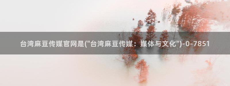 麻豆 传媒官网进入：台湾麻豆传媒官网是(\